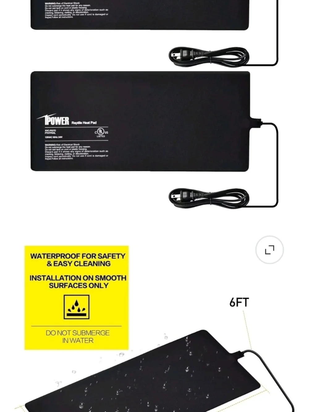 Reptile Heating Pad - Black